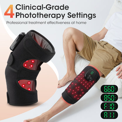 HaloFit™ Knee Recovery Wrap with Red Light, Deep Heat & Vibration